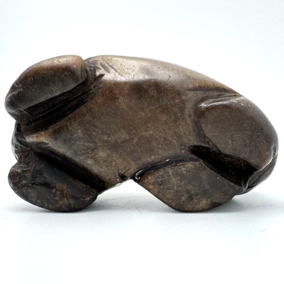 Jade Carved Mythical Figurine Rustic Stone Antique 17 c ? - Picture 9 of 9